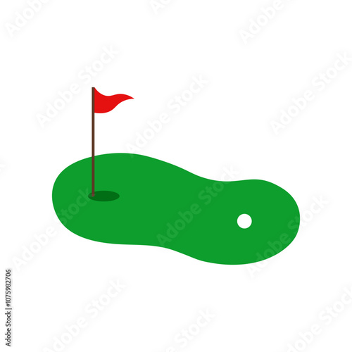 Golf Field Illustration