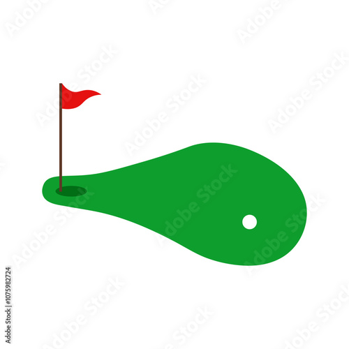 Golf Field Illustration