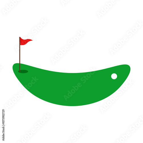 Golf Field Illustration