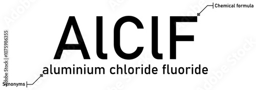 Aluminium chloride fluoride chemical formula and synonyms with callout titles 01