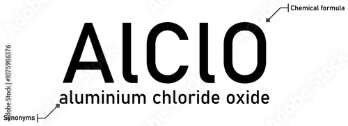 Aluminium chloride oxide chemical formula and synonyms with callout titles