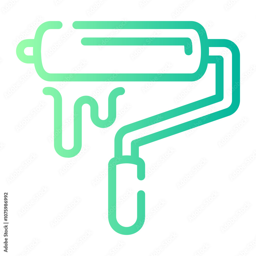 Fototapeta premium paint roller Line Gradient Icon