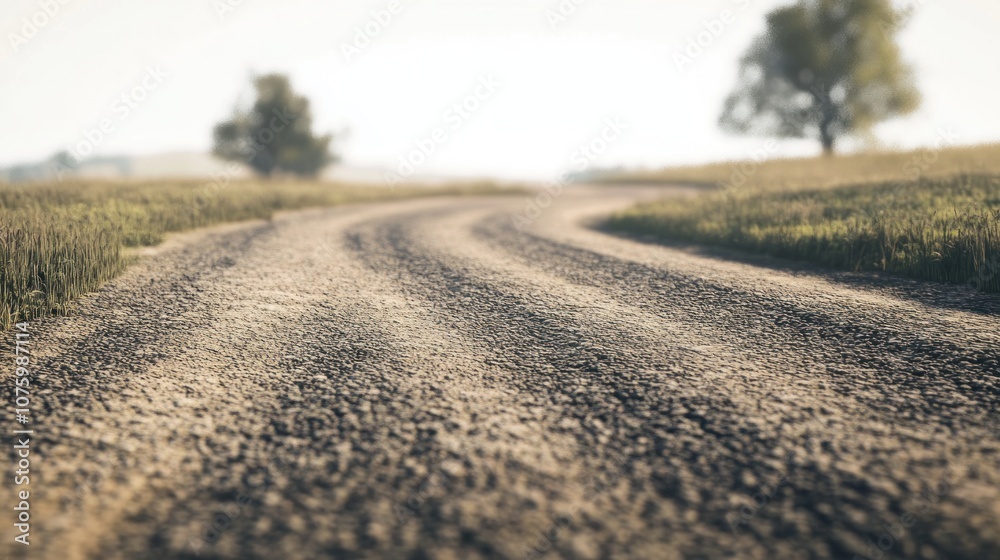 Countryside Road in the Morning Countryside Road in the Morning