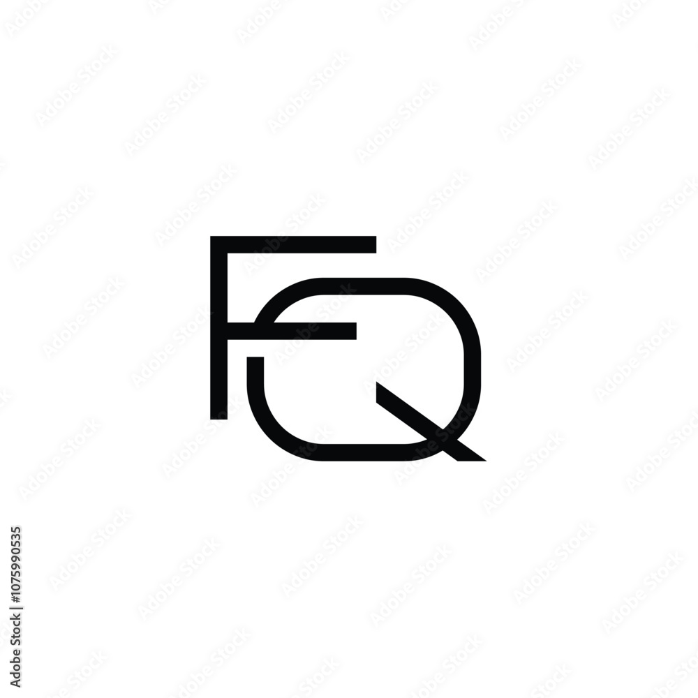 FQ monogram logo design letter text name symbol monochrome logotype alphabet character simple logo FQ monogram logo design letter text name symbol monochrome logotype alphabet character simple logo