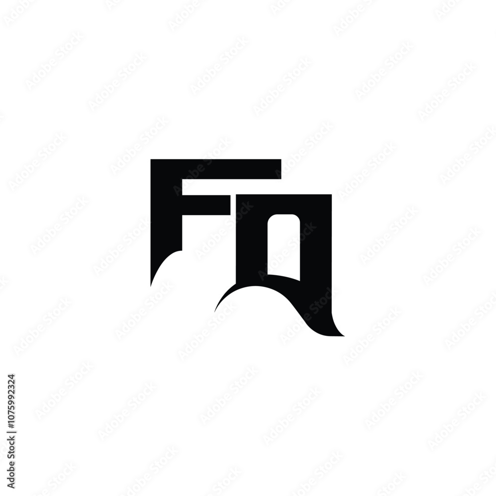 FQ monogram logo design letter text name symbol monochrome logotype alphabet character simple logo FQ monogram logo design letter text name symbol monochrome logotype alphabet character simple logo