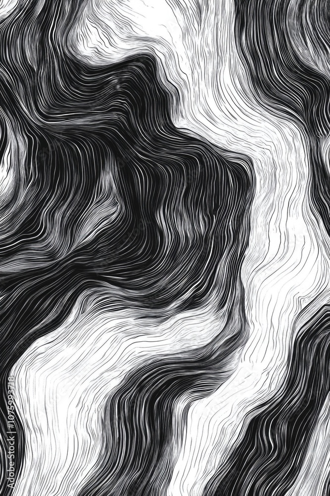 Black and White Abstract Wavy Lines Black and White Abstract Wavy Lines