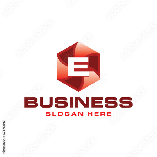 Letter E Hexagon Geometric Business Technology Creative Design Logo Free Download Letter E Hexagon Geometric Business Technology Creative Design Logo - GFXLoad