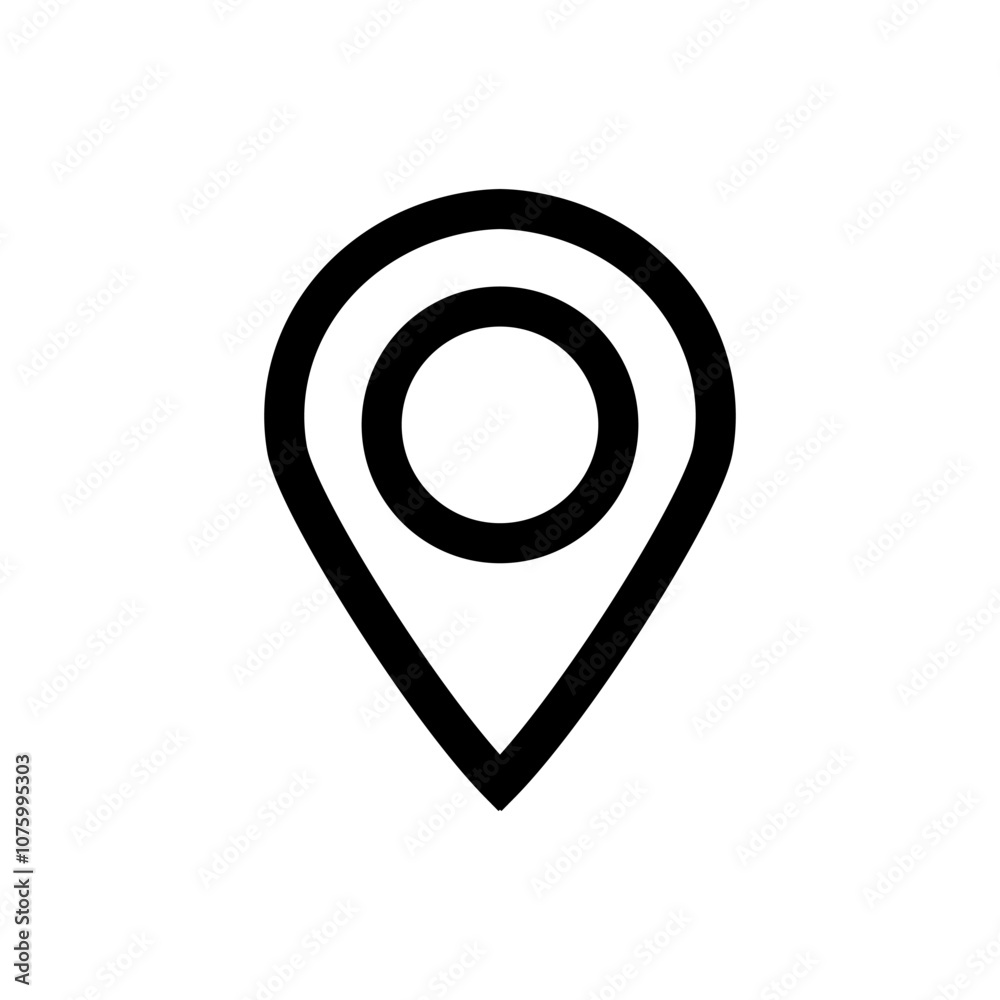 Locator icon signage logo template design trendy.