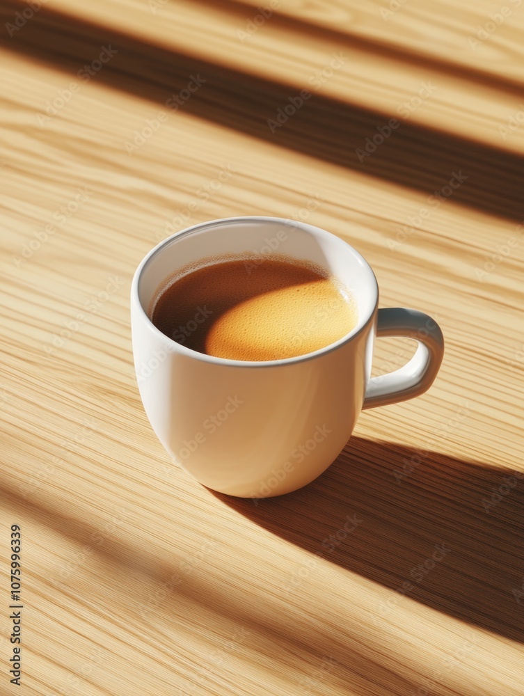 Obraz premium Coffee on Wooden Table