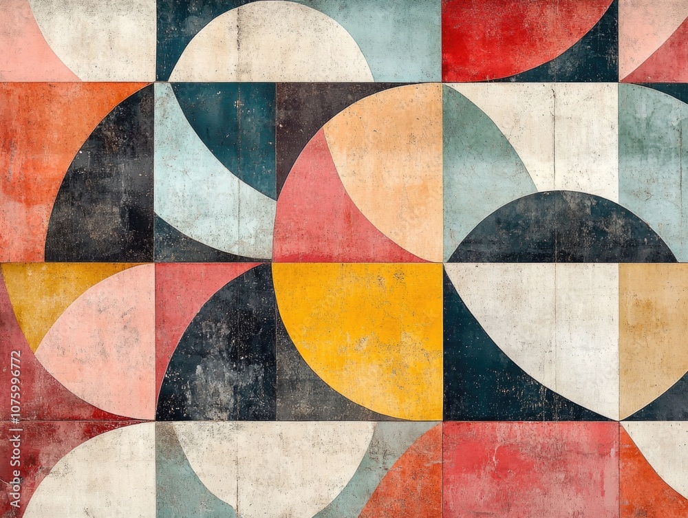 Fototapeta premium Multicolored Circles on Wall