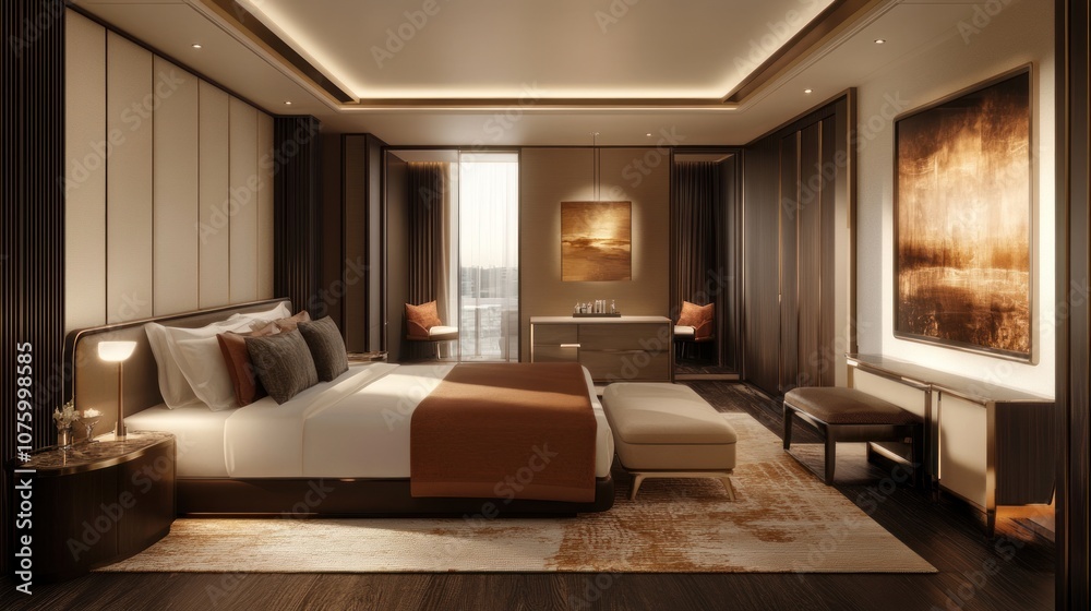 Fototapeta premium Modern Luxury Bedroom Interior Design
