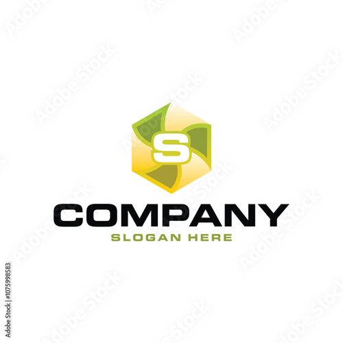 Free Download Initial S Hexagon Geometric Technology Modern Business Creative Design Logo - GFXLoad