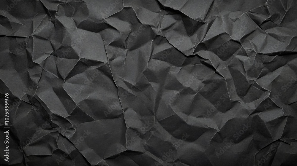 Dark Black Textured Paper Close-Up Shot with Moody Top-Down Perspective Highlighting Rough Uneven Surface Dark Black Textured Paper Close-Up Shot with Moody Top-Down Perspective Highlighting Rough Uneven Surface
