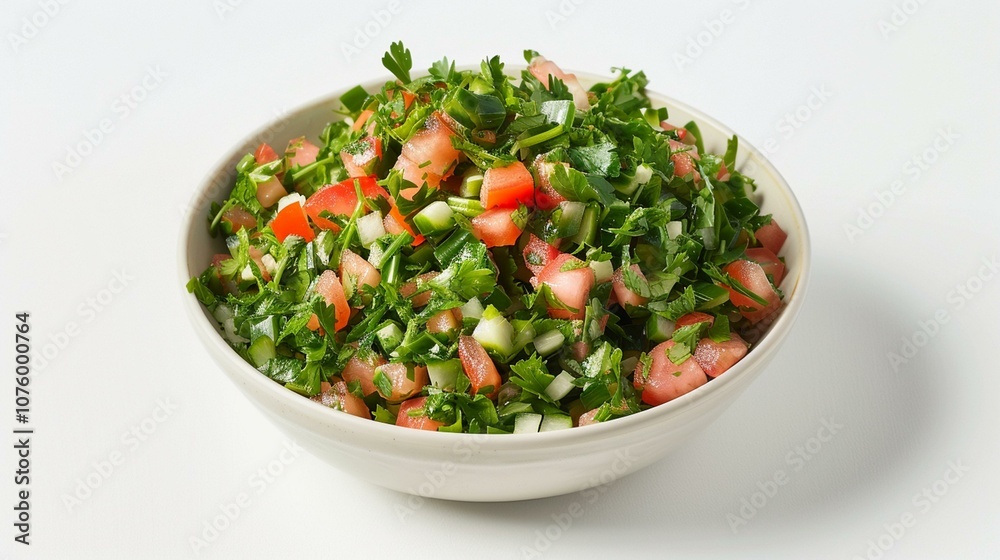 Bowl of Tabbouleh with a Refreshing Parsley Salad Bowl of Tabbouleh with a Refreshing Parsley Salad
