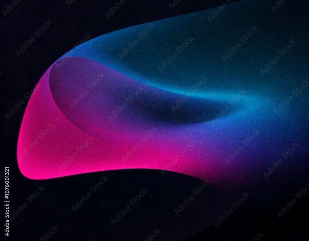 Organic pink and blue shape with a dynamic flow against a dark, minimalist backdrop Organic pink and blue shape with a dynamic flow against a dark, minimalist backdrop