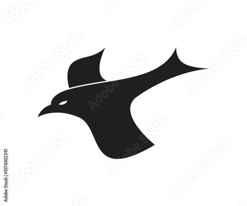 Flying bird logo design icon vector illustration