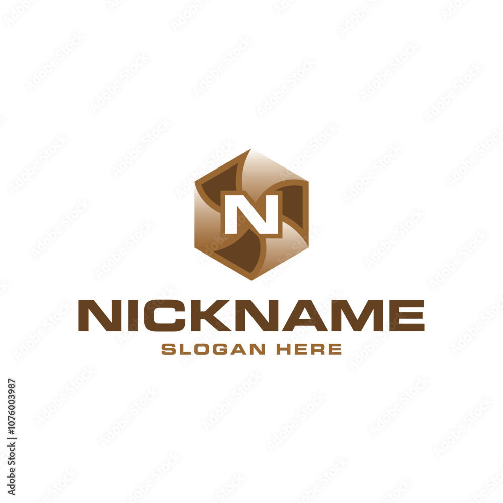 Letter N Simple Hexagon Technology Creative Design Template Logo Letter N Simple Hexagon Technology Creative Design Template Logo