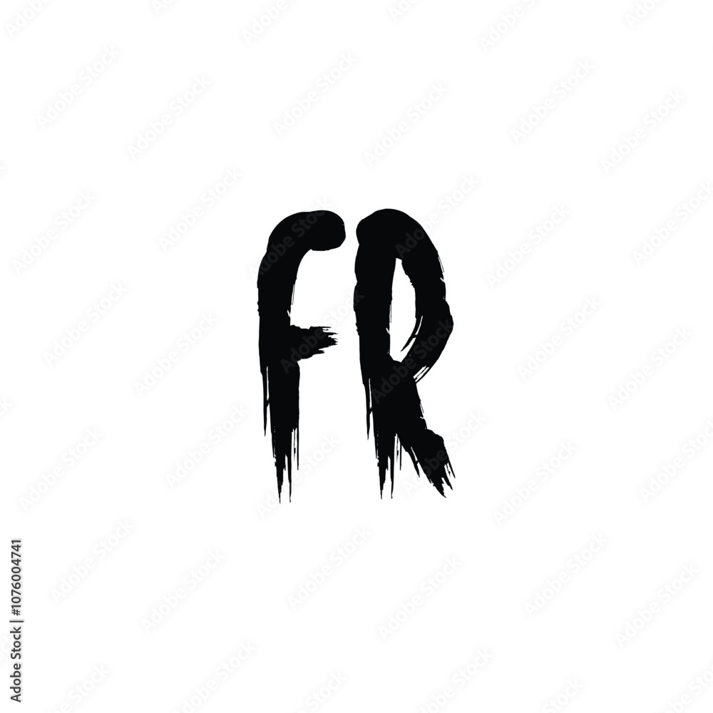 FR monogram logo design letter text name symbol monochrome logotype alphabet character simple logo FR monogram logo design letter text name symbol monochrome logotype alphabet character simple logo