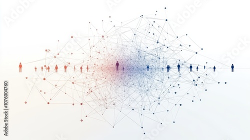 Data network visualization with connected figures 