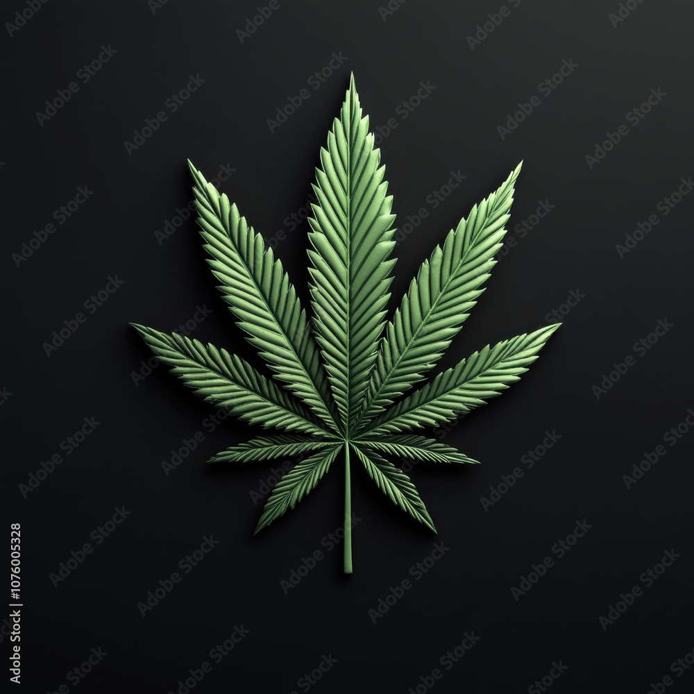 Cannabis leaf on dark background Cannabis leaf on dark background