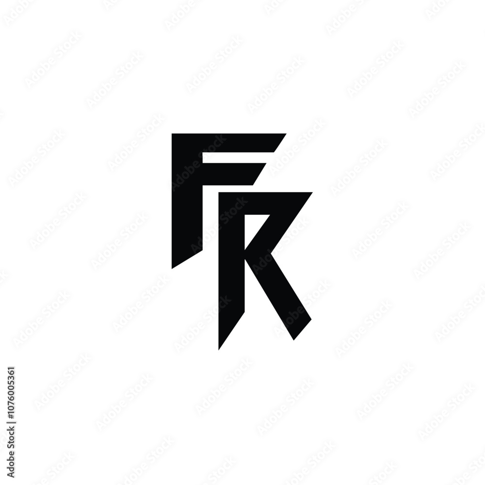 FR monogram logo design letter text name symbol monochrome logotype alphabet character simple logo FR monogram logo design letter text name symbol monochrome logotype alphabet character simple logo