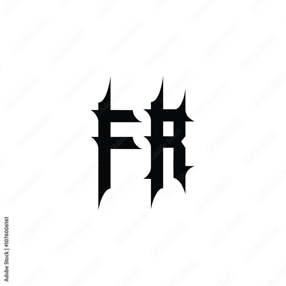 FR monogram logo design letter text name symbol monochrome logotype alphabet character simple logo FR monogram logo design letter text name symbol monochrome logotype alphabet character simple logo