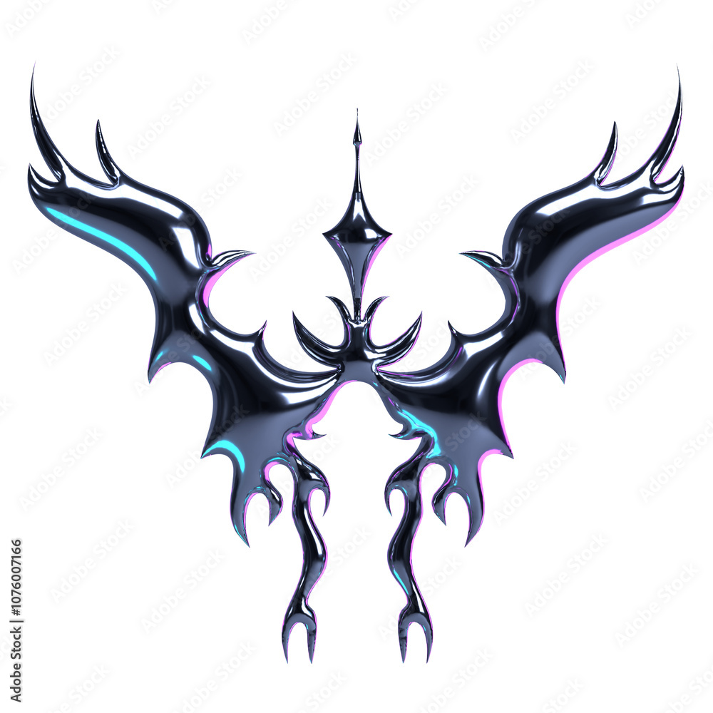 Neon Chrome Tribal Tattoo Design Neon Chrome Tribal Tattoo Design