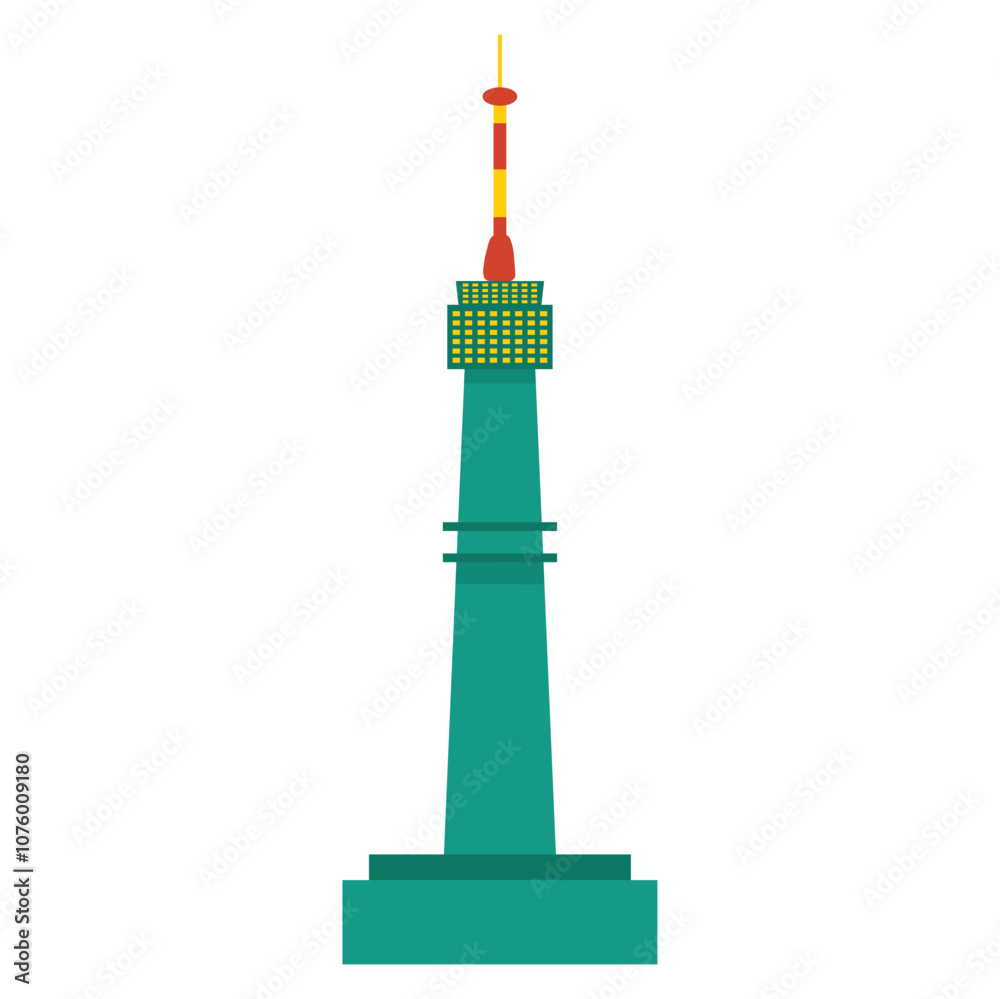 Korean Element Illustration - Namsan Tower Korean Element Illustration - Namsan Tower