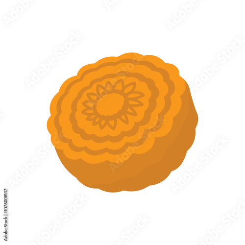 Korean Element Illustration - Food Moncake