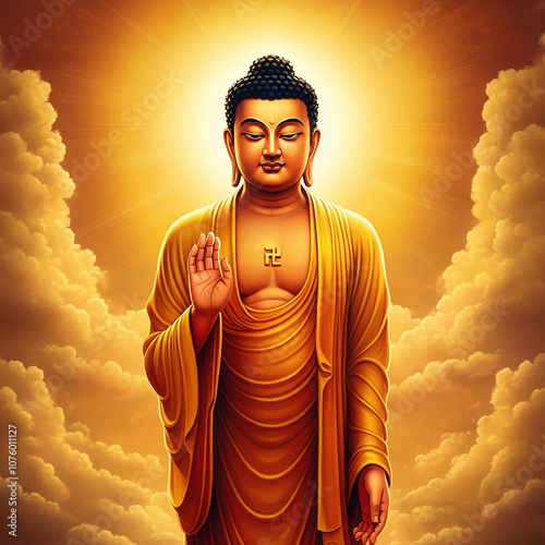 Buddha in a blessing postur...