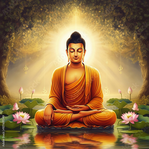 Buddha statue in meditation...