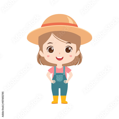 Gardener Cute Worker Work Job Profession Professional Occupation Cartoon Character
