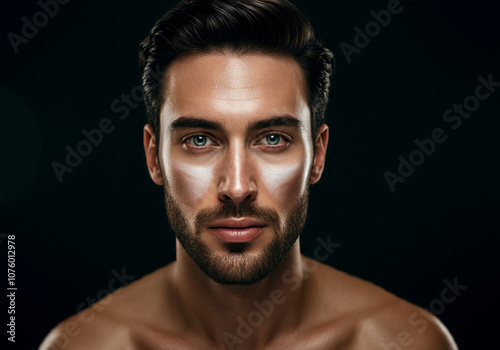 Self skincare handsome man