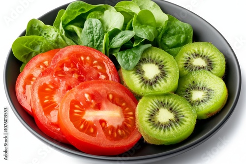A simple, colorful 2D illustration of fruits and vegetables in a bowl, representing a healthy diet on a plain white background