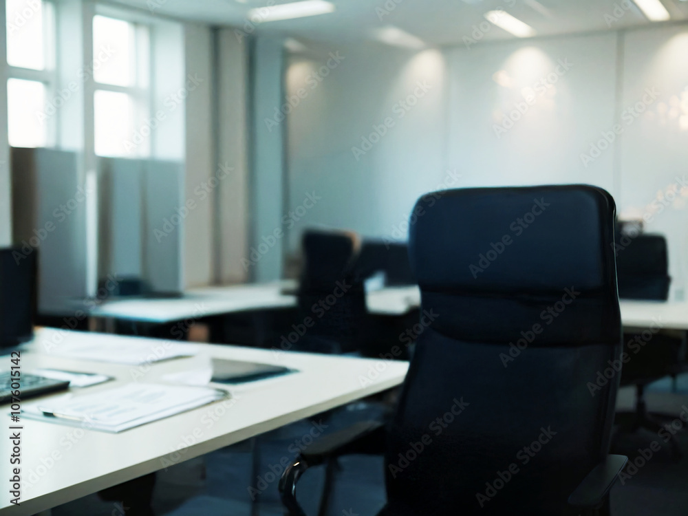 Modern Office Interior with Conference Room and Executive Seating Modern Office Interior with Conference Room and Executive Seating