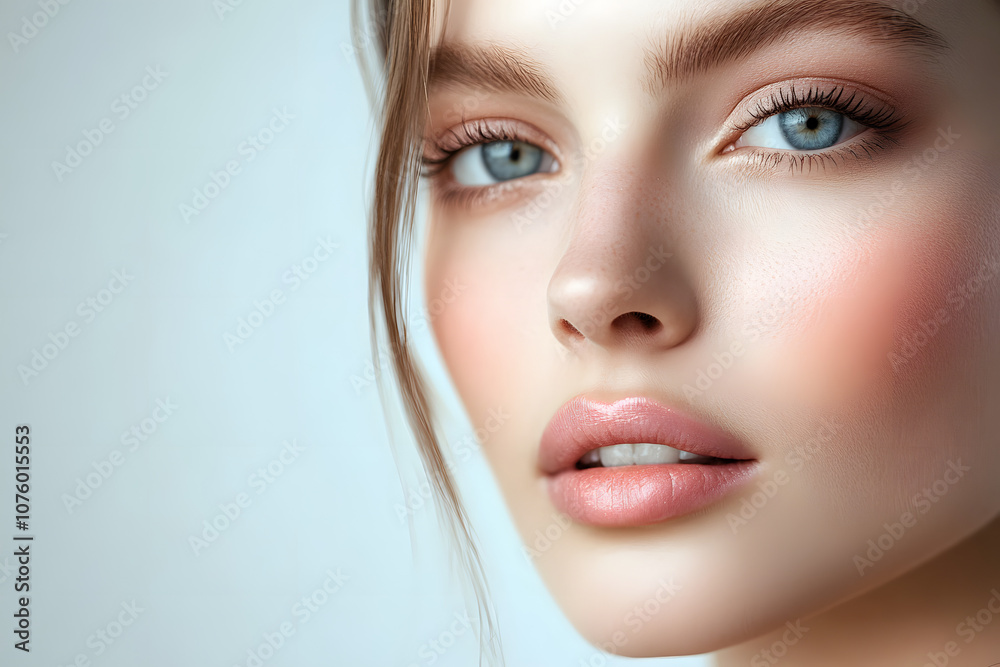 Transcendent Pink Beauty Portrait: Delicate Features and Calm Aura for Versatile Aesthetic Transcendent Pink Beauty Portrait: Delicate Features and Calm Aura for Versatile Aesthetic