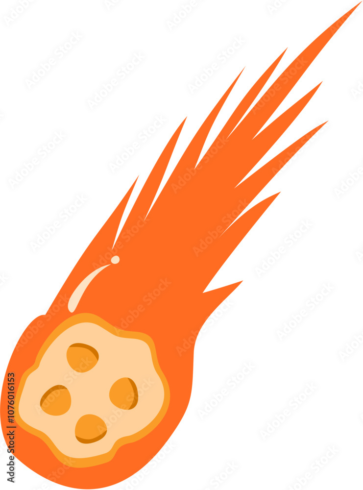 Comet Illustration, Comet Space Comet Illustration, Comet Space