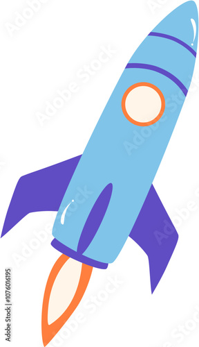 Cute Rocket Illustration