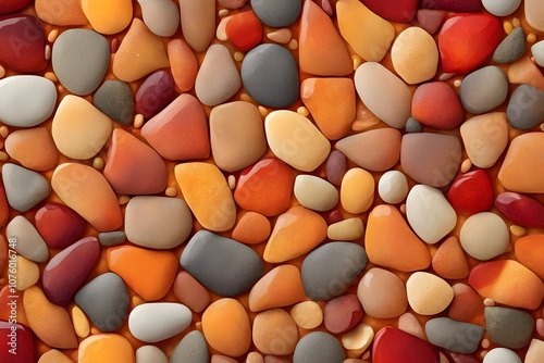 Wallpaper Mural An abstract mosaic of colorful stones in warm tones like orange yellow and red with soft gradient, Ai Generated Torontodigital.ca