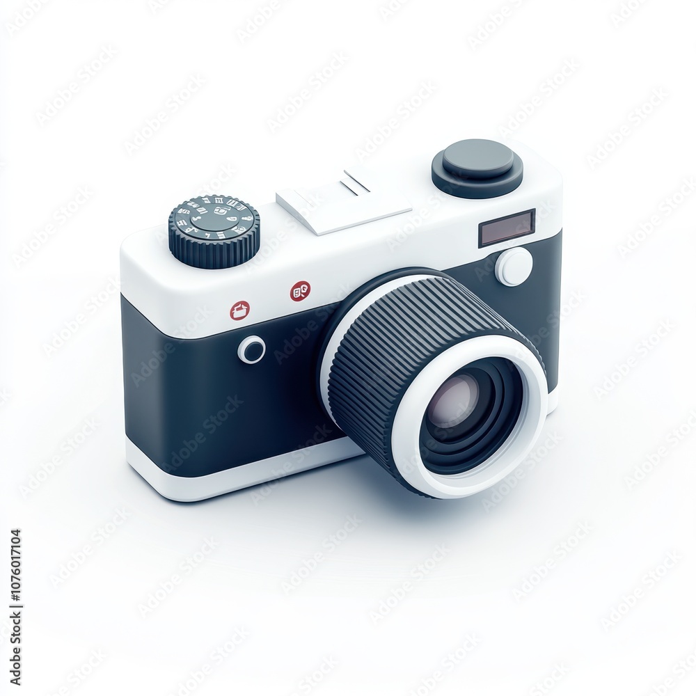 Minimalist Camera on White Background Minimalist Camera on White Background