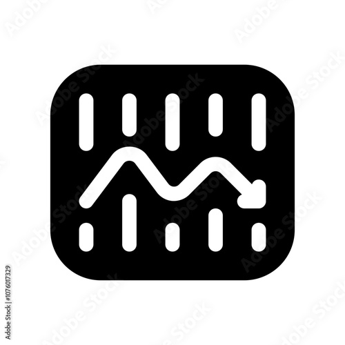 business drop icon with glyph style, perfect for user interface projects