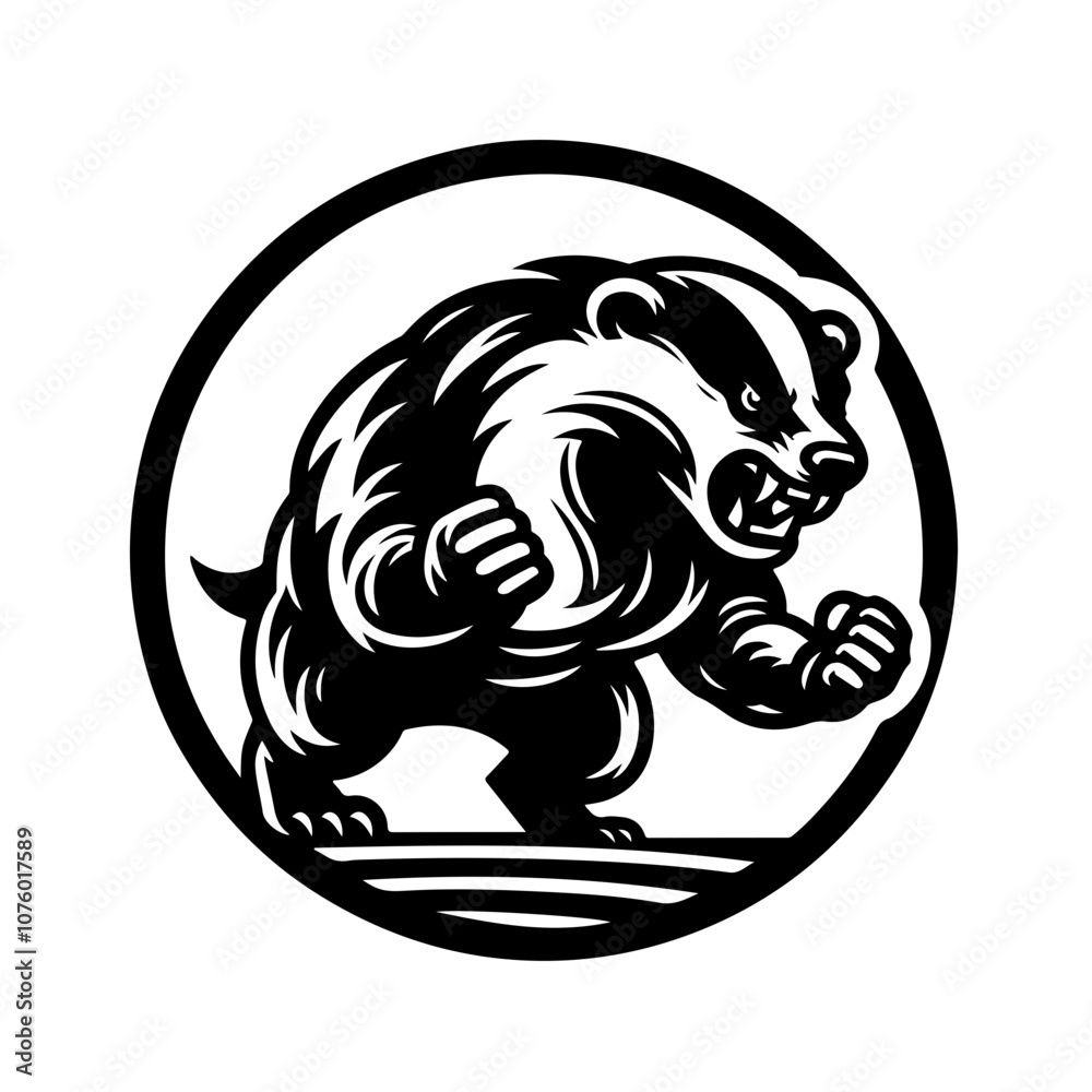 Angry Badger Vector Logo Angry Badger Vector Logo