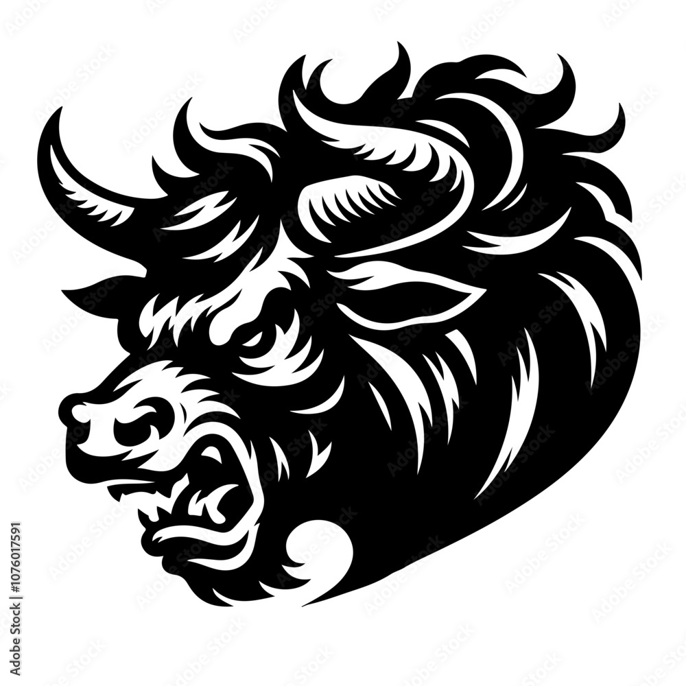 Naklejka premium Angry Bull Vector Logo