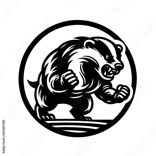 Angry Badger Vector Logo