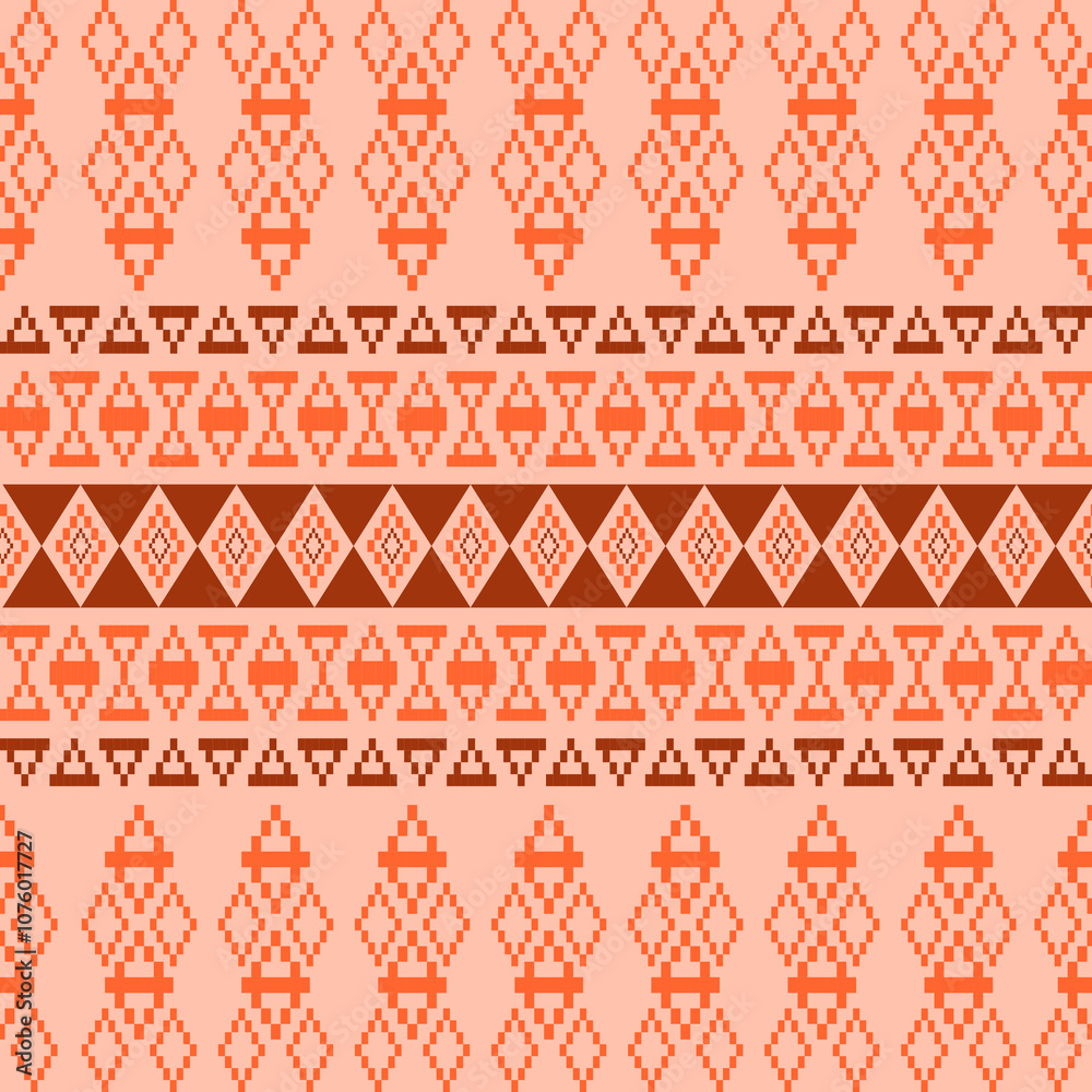 Geometric ethnic ,Pixel pattern. Design for clothing, fabric, background, wallpaper, wrapping, batik. Knitwear, Aztec geometric art ornament print. Vector illustration Geometric ethnic ,Pixel pattern. Design for clothing, fabric, background, wallpaper, wrapping, batik. Knitwear, Aztec geometric art ornament print. Vector illustration