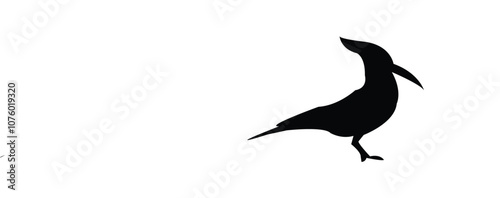 Eurasian Hoopoe Bird Silhouette And Vector Illustration. 