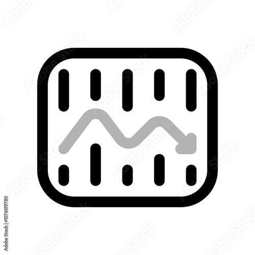 business drop icon with duoline style, perfect for user interface projects