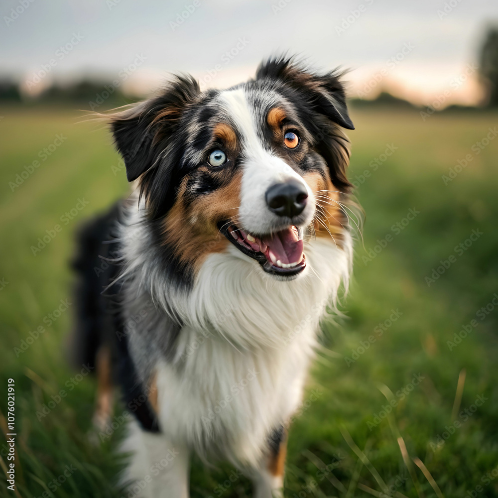 The Australian Shepherd is an intelligent, energetic breed known for its herding abilities. The Australian Shepherd is an intelligent, energetic breed known for its herding abilities.