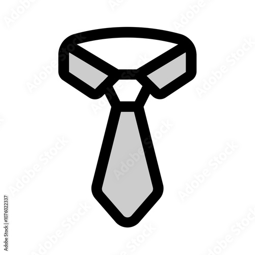 formal tie icon with duotone style, perfect for user interface projects