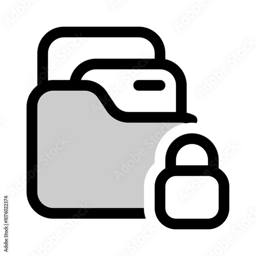 locked business data icon with duotone style, perfect for user interface projects
